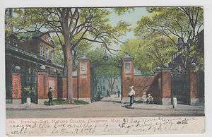 Johnston Gate Harvard Cambridge MA UDB 1906 Postcard  