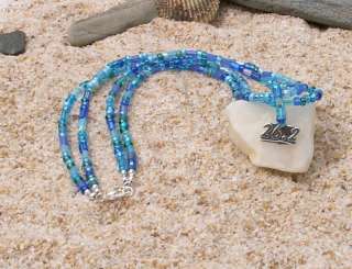 26.2 Full Marathon Charm Jewelry Blue Beaded Necklace  