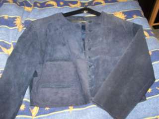 Jacke, Wildleder, blau, Gr. 40 in Bayern   Grafenwöhr  Kleidung 