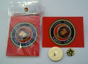 Official USMC US MARINE CORPS EMBLEM PIN *USA MADE  