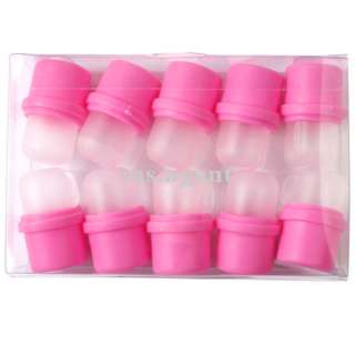   Nail Soakers For Acrylic Nail Art Removal Cap Tool Pink D110  