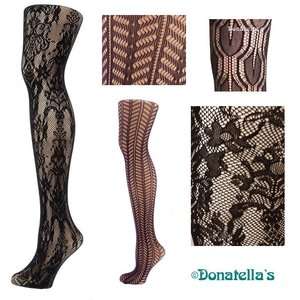   LACE PANTYHOSE 2x 3x 4x patterned design fashion tights hosiery print