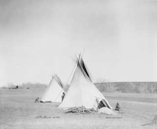 Late 1800s Pawnee Indian camp PHOTO  