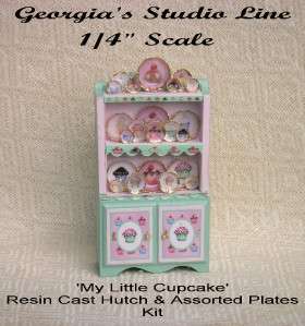 ¼ Scale Cupcake Hutch & Plates Kit by Lori Ann Potts  