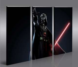 Darth Vader Star Wars 3 Bilder auf Leinwand inkl. Rahmen Poster Bild 