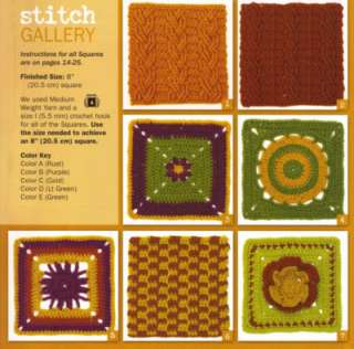 Afghan Crochet Patterns Squares Motifs Textured Cables  