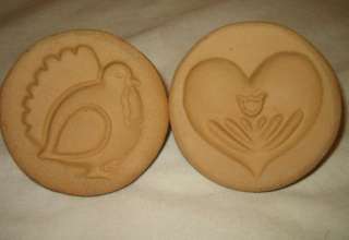 TENDER HEART set of 6 ceramic cookie molds  