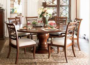 Cherry Round Pedestal Dining Table BHG 828657 TAB BASE  