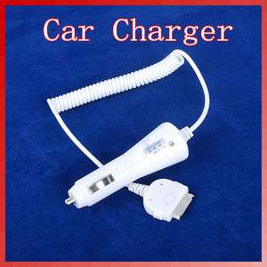 New DC Car Charger Adapter With Cable For Apple iPhone 3G 3GS 4G White 