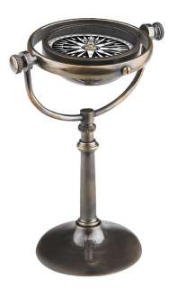 Nautical Collectors Compass Brass 7.75 Antiqued Bronze Finish 