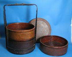 Antique 27 Chinese Hand Woven Wedding Basket c. 1920  