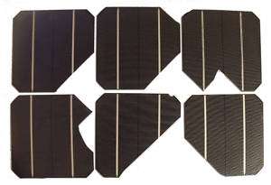 124 watt 400gr monocrystalline PV solar cells damaged  