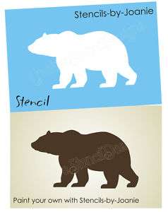 Primitive STENCIL Rustic Lodge Bear Polar Animal Shape  