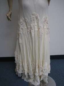 Sue Wong W6405 Ivory Cream Off White 14 Beaded Sequin Dress Gown 