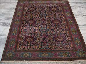 Antique Mahal Persian Rug carpet wool blue 6x4  