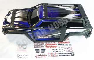 Traxxas Summit BLUE BODY ExoCage Roll Bar Cage & Decals  