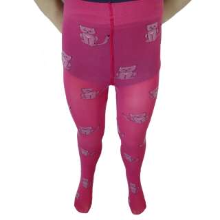 Kinderstrumpfhose Kitty   blau o. pink   Größe 110 188  