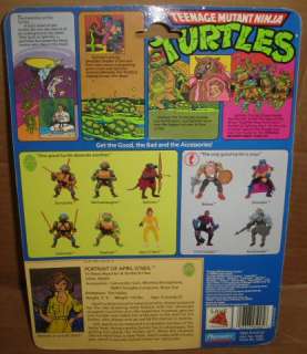 1988 TMNT 10 Back Ninja Turtles April ONeil MOC Figure  