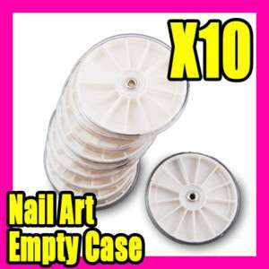 10 pcs empty glitter rhinestone nail art box case S010  
