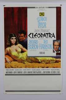 Cleopatra Elizabeth Taylor 1963 Original Movie Poster  