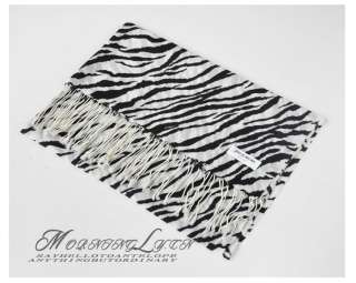 Free Ship Fashion 100% Wool Scarf Shawl Leopard Point & Zebra Stripe 