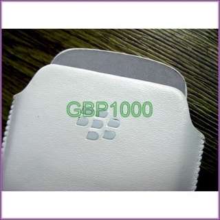 PU Leather Pouch Pocket Case For Blackberry Torch 9800 White  