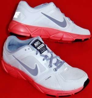 NEW Womens White/Gray/Pink NIKE QUICK FIT + FLYWIRE Athletic Training 