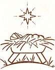 Savior is Born Jesus in Manger ~ Stampabilities Rubber Stamp 