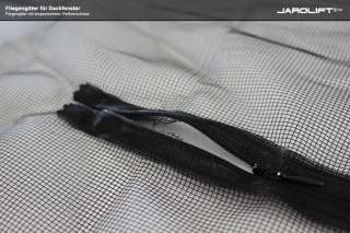 JAROLIFT®™ Fliegengitter für Dachfenster, 130 cm x 150 cm, schwarz