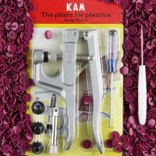 New KAM Plastic Snap Press Pliers +50 Snaps for Cloth Diapers/PUL/Baby 