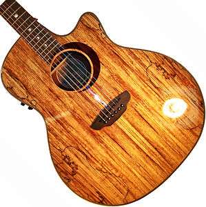 Luna WL SPALT Woodland Spalted Maple Acoustic / Electric Guitar w/ 3 