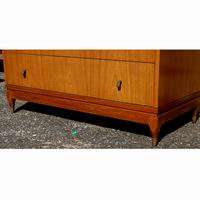   pulls and feet with wood body matching pair mid century modern night