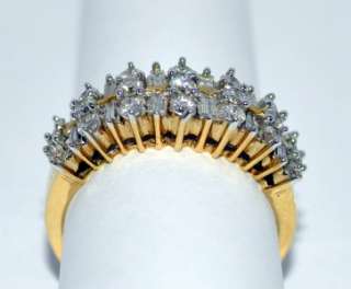   WEDDING BAND 14K GOLD 1CT ANNIVERSARY RING ROUND BAGUETTE CUT DIAMOND