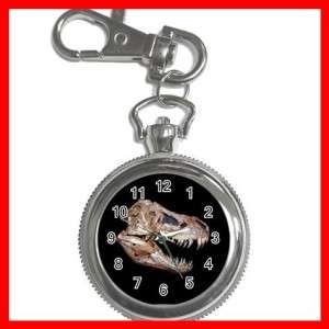 REX SKULL DINOSAUR FOSSIL Silver Key Chain Watch New  
