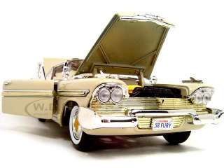   diecast model of 1958 Plymouth Fury die cast model car By Motor Max
