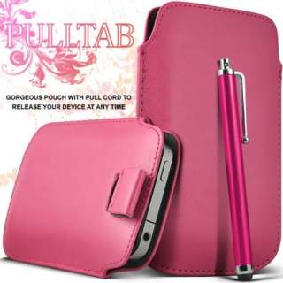 Pink Leather Pull Tab Case Cover For Samsung Galaxy S2 II And Stylus 