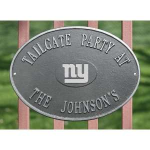  New York Giants Personalized Pewter and Silver Indoor 
