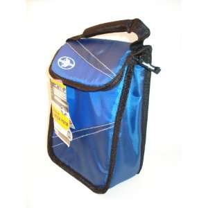 Insulated Lunch Pack, Dual Closure, Blue 