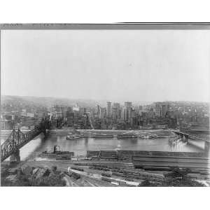  Panoramic View,Rail yards,coal barges,July 2,1915 