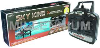36 Large Sky King 8501 3 Ch Gyro Metal RC Radio Control Helicopter 