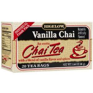 Bigelow Vanilla Chai Tea Bags, 20 ct, 3 Grocery & Gourmet Food