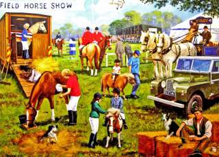   THE HORSE SHOW by KEVIN WALSH 1000 PIECE GIBSONS JIGSAW PUZZLE 