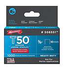 ARROW T50   508SS STAINLESS STEEL STAPLES   12mm (1/2)
