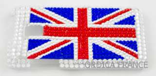   Coque strass LG OPTIMUS BLACK   UK Union Jack drapeau 