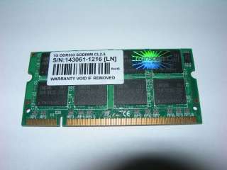   Barrette mémoire 1 GO Transcend SO DIMM DDR PC2700