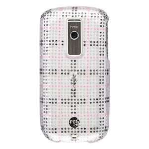  Clear with Silver Black Pink Glitter Diamond Plaid Checker 