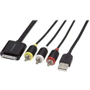 Dynex DX IPAV1 Composite A/V Cable for Apple iPod, iPhone and iPad (6 