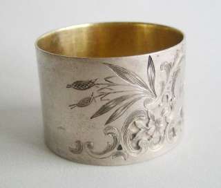   Antique German Silver Napkin Ring ALFRED