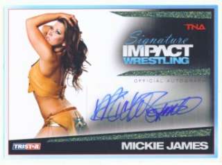 MICKIE JAMES AUTOGRAPH #22/25 TNA SIGNATURE IMPACT  