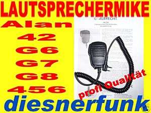 PROFI LAUTSPRECHERMIKE ALAN MIDLAND 42 G6 G7 G8 456R  